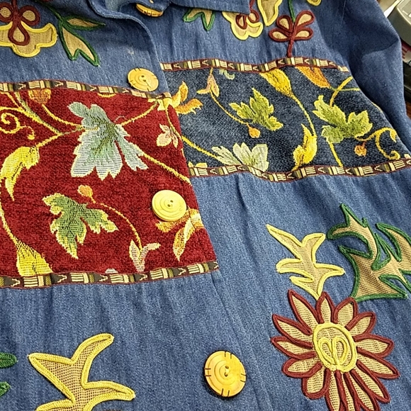 Sante' Classics XL Denim Beautiful Design Jacket - Picture 8 of 11